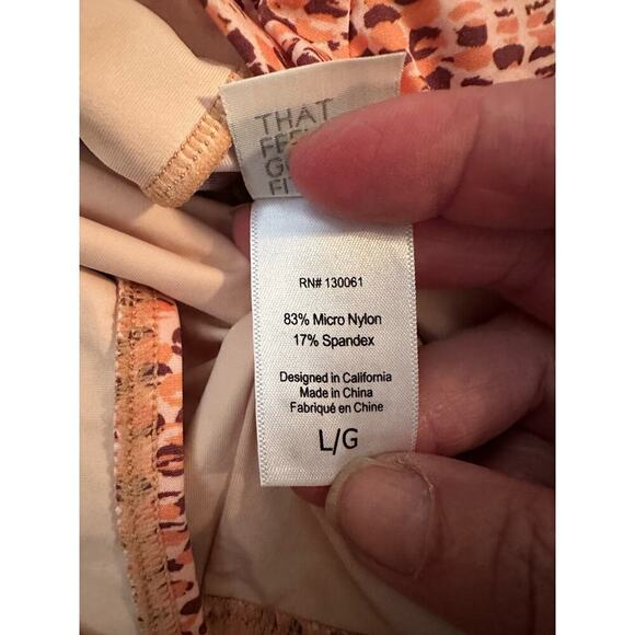 L*Space Women's One-Shoulder Summer Swim Cardi Rash Guard Top Size L Orange NWOT - Picture 6 of 7